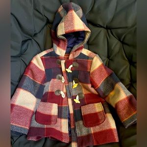 Cat and jack size 4/5 tartan plaid pea coat
